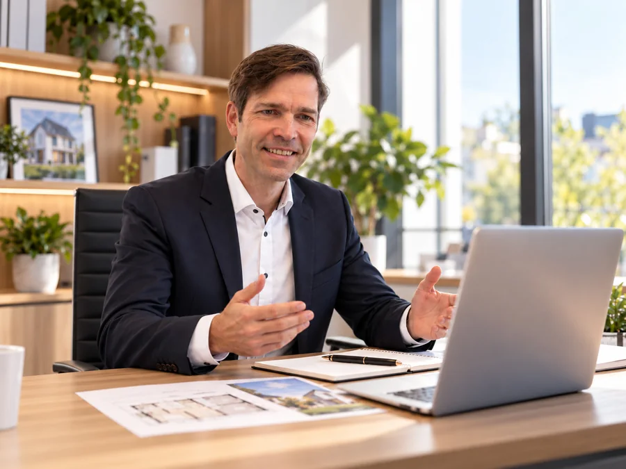 Jens Laskowski bei der persönlichen Beratung zu einer Baufinanzierung